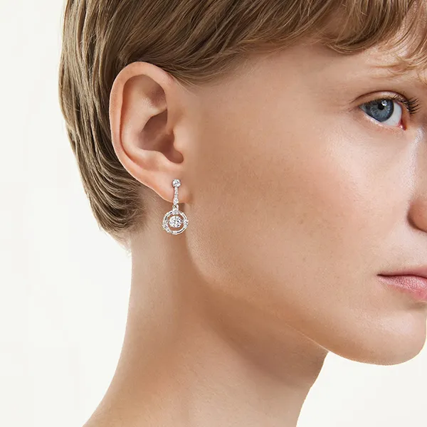 Khuyên Tai Nữ Swarovski Constella Drop Earrings 5738194 Màu Bạc