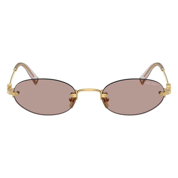 Kính Mắt Cận Nữ Miu Miu Gold Sunglasses 0MU A54S 5AK20I Màu Nâu Vàng