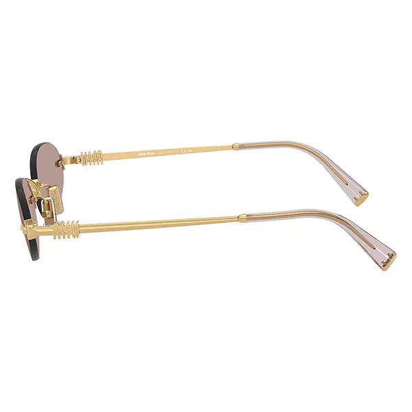 Kính Mắt Cận Nữ Miu Miu Gold Sunglasses 0MU A54S 5AK20I Màu Nâu Vàng