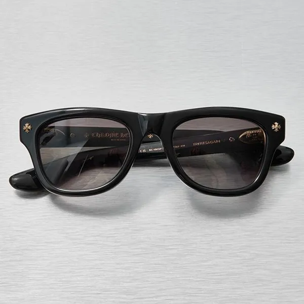 Kính Mát Chrome Hearts Trititsagain Black 18K Gold Plated Màu Đen - Vàng