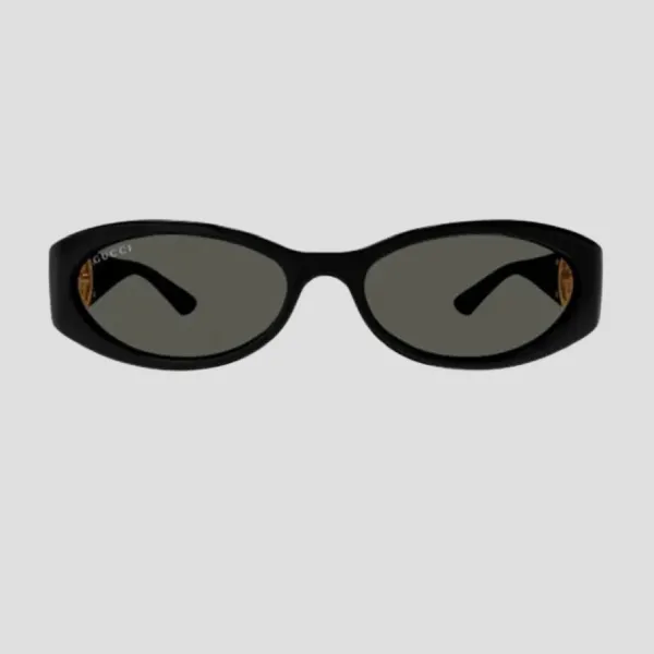 Kính Mát Nữ Gucci Black With Grey Lenses Cat Eye Sunglasses GG1660S 001 Màu Đen