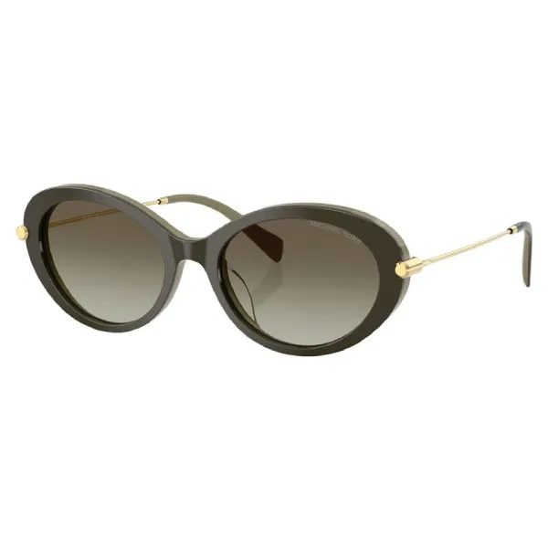 Kính Mát Nữ Michael Kors Rockaway Women's Green Oval Sunglasses MK2245U-40193M-53 Màu Xanh Rêu
