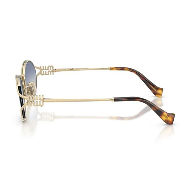 Kính Mát Nữ Miu Miu Sunglasses 0MU 52YS ZVN80O Pale Gold/ Gradient Light Blue Màu Vàng Xanh