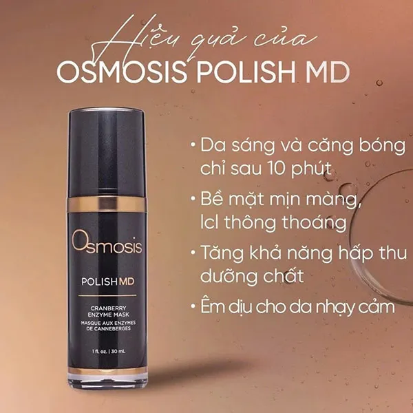 Mặt Nạ Enzyme Dưỡng Sáng Da Osmosis Polish MD Cranberry Enzyme Mask 30ml