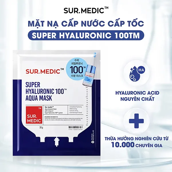 Mặt Nạ Hỗ Trợ Cấp Nước Chuyên Sâu Sur.Medic+ Super Calm Repairing Mask 30g