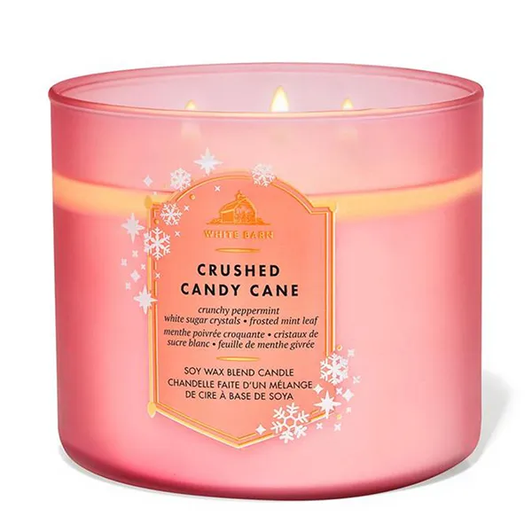 Nến Thơm Bath & Body Works Crushed Candy Cane 3-Wick Candle 411g