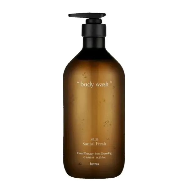 Set Sữa Tắm Hương Nước Hoa Hetras NO.20 Santal Fresh Hotel Therapy Body Wash + Bông Tắm