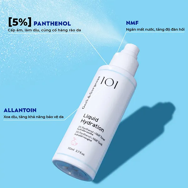 Nước Hoa Hồng Cấp Ẩm Làm Dịu Da Geek & Gorgeous Liquid Hydration Toner 110ml (Dạng Xịt)