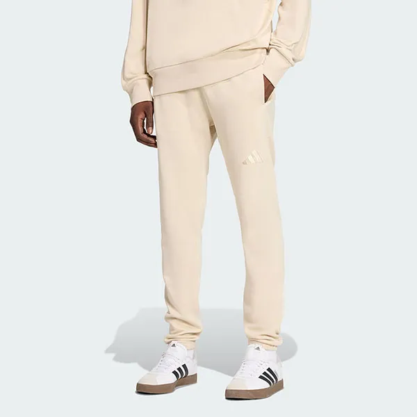 Quần Dài Nam Adidas Regular Fit Tapered Pants Fishbone Knit Fabric KC3170 Crystal Linen Màu Be Size S