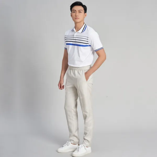Quần Dài Nam F2 Fashion & Freedom Linen Holidays Vibes DN39-TX-29-0323 Màu Trắng Xám Size 29