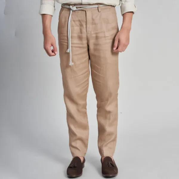 Quần Dài Nam F2 Fashion & Freedom Linen The New Cool DN38-VK-30-0323 Màu Vàng Kem Size 30