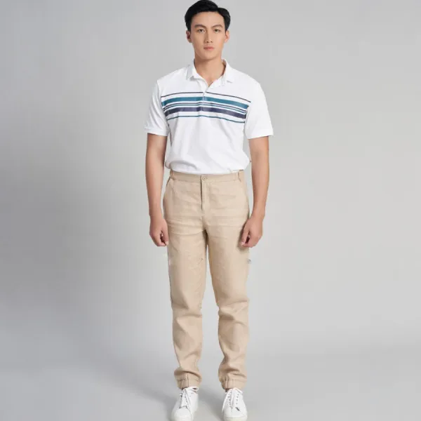 Quần Dài Nam F2 Fashion & Freedom Linen The New Cool DN40-VK-31-0323 Màu Vàng Kem Size 31