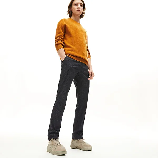 Quần Dài Nam Lacoste Slim Fit Wool Trousers HH8819 - KBR Màu Xám Đậm Size 33