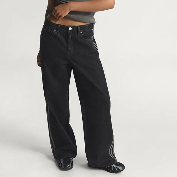 Quần Dài Nữ Adidas Track Pant Denim Firebird KD2909 Màu Đen Size 2532