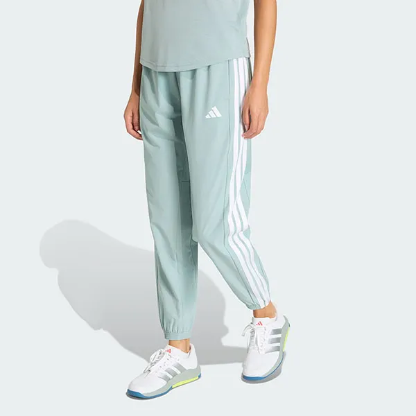 Quần Dài Thể Thao Nữ Adidas Train Essentials 3-Striped Woven Pants KC5494 Màu Xanh Nhạt Size S