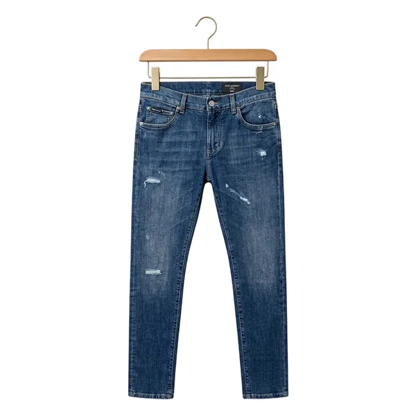 Quần Jean Nam Dolce & Gabbana D&G Slim Fit GY07CD G8KO3 S9001 Màu Xanh Đậm Size 46