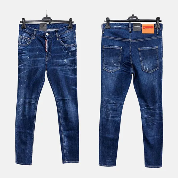 Quần Jean Nam Dsquared2 Super Twinky S71LB1237 S30342 470 Màu Xanh Size 48