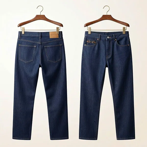 Quần Jean Nam Gucci 774080 XDCUY 4759 Màu Xanh Đậm Size 32