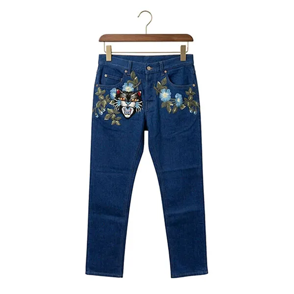 Quần Jean Nam Gucci 430368 XR611 4395 Màu Xanh Họa Tiết Size 32