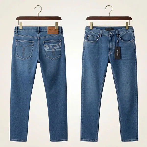 Quần Jean Nam Versace A81832 1A02877 Màu Xanh Size 33