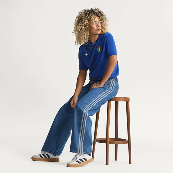 Quần Jean Nữ Adidas Track Pant Denim Firebird KD2935 Màu Xanh Đậm Size 2332