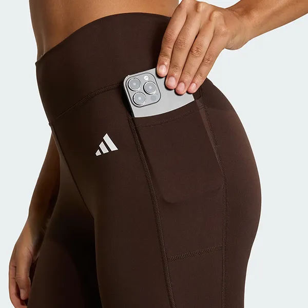 Quần Legging Nữ Adidas Optimé Essentials Stash Pocket Full-Length JZ0824 Màu Nâu Size L