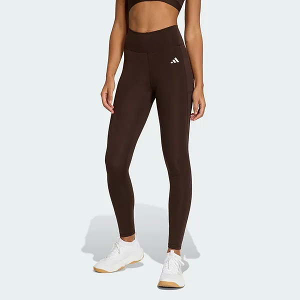 Quần Legging Nữ Adidas Optimé Essentials Stash Pocket Full-Length JZ0824 Màu Nâu Size L