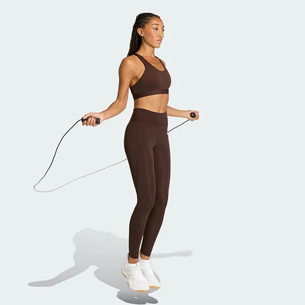 Quần Legging Nữ Adidas Optimé Essentials Stash Pocket Full-Length JZ0824 Màu Nâu Size L