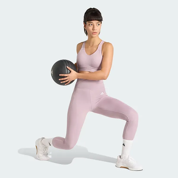 Quần Legging Nữ Adidas Optimé Essentials Stash Pocket Full-Length JZ4946 Màu Hồng Size L