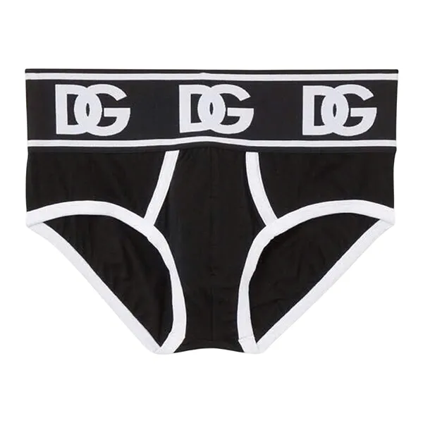 Quần Lót Nam Dolce & Gabbana Black With White Lettering M3E05J OUAIG Màu Đen Size 4