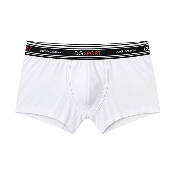 Quần Lót Nam Dolce & Gabbana White Spray With Black Strap M4F51J ON0GOH Màu Trắng Đen Size 4