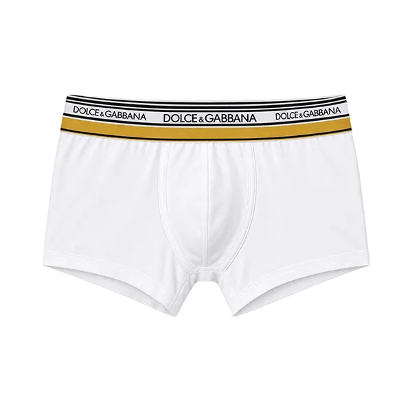 Quần Lót Nam Dolce & Gabbana White Spray With Yellow Strap M4F51J ON0GOH Màu Trắng Vàng Size 3