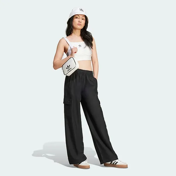 Quần Ống Rộng Nữ Adidas Essentials Woven Cargo Pants IX9974 Màu Đen Size S