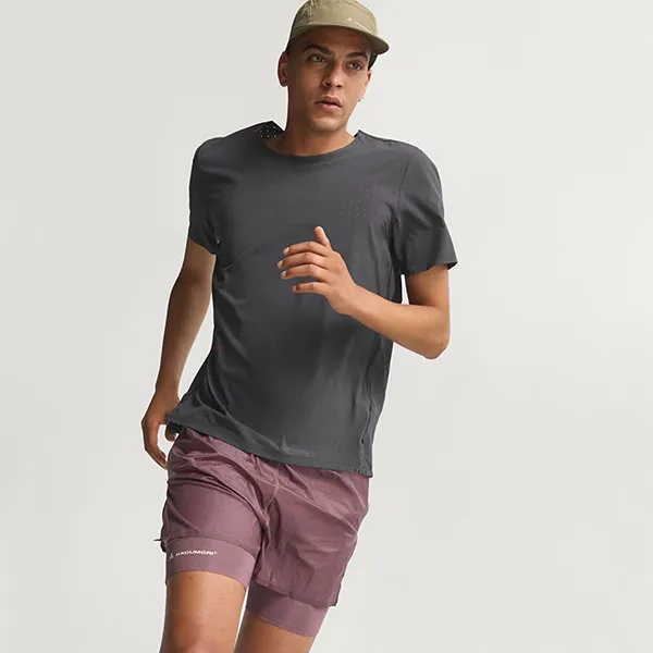 Quần Short Chạy Bộ Nam Adidas Running Adi365 H.Koumori 2in1 KB8431 Màu Tím Size 2XL 5in