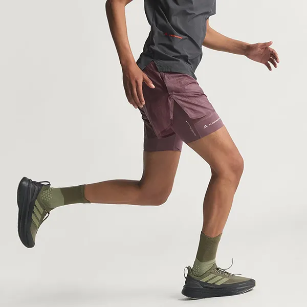 Quần Short Chạy Bộ Nam Adidas Running Adi365 H.Koumori 2in1 KB8431 Màu Tím Size 2XL 5in