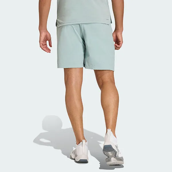 Quần Short Nam Adidas 3-Stripes Designed For Training Wonder Sage KA4768 Màu Xanh Nhạt Size S 7in