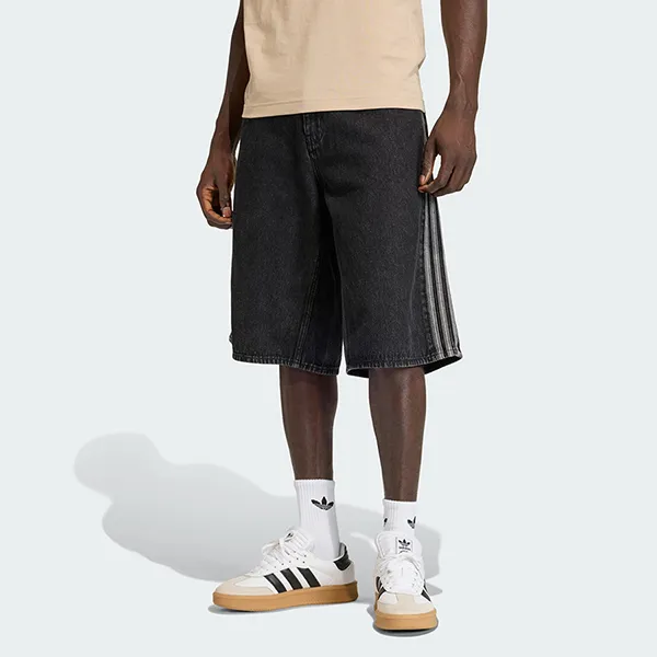 Quần Short Nam Adidas Denim Firebird Adicolor Shorts KD1498 Màu Đen Size 34 inch