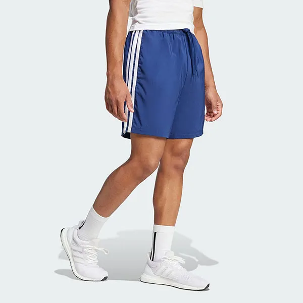 Quần Short Nam Adidas Essential 3-Stripes Chelsea JE6439 Dark Blue / White Màu Xanh Đậm Size L