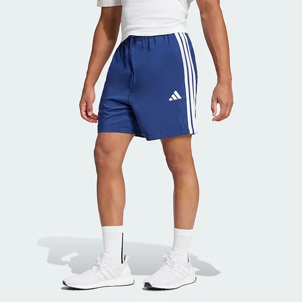 Quần Short Nam Adidas Essential 3-Stripes Chelsea JE6439 Dark Blue / White Màu Xanh Đậm Size L