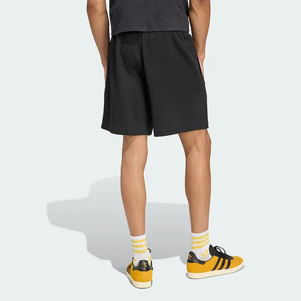 Quần Short Nam Adidas Essentials Trefoil Waffle KA7764 Black Màu Đen Size S
