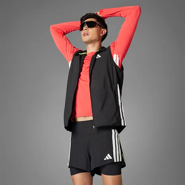 Quần Short Chạy Bộ Nam Adidas Running Adizero 2-in-1 Gel Pocket JD4202 Màu Đen Size L