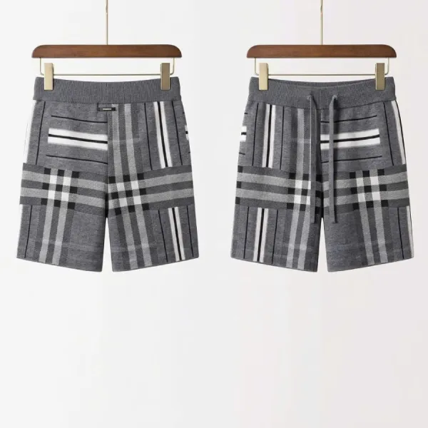Quần Short Nam Burberry Wool Grey Melange 8058768 Màu Xám Size S
