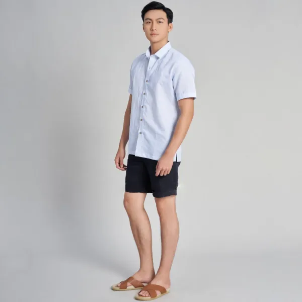Quần Short Nam F2 Fashion & Freedom Linen Holidays Vibes SN38-D-29-0323 Màu Đen Size 29