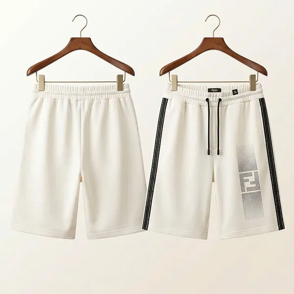 Quần Short Nam Fendi FAB910 AR58 F0RQ0 White Màu Trắng Size S