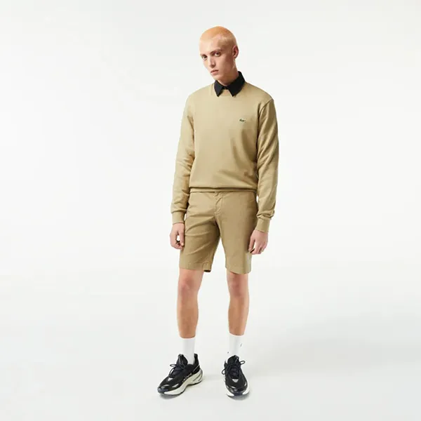 Quần Short Nam Lacoste Custom Slim Fit FH0145 - CB8 Màu Be Size 34