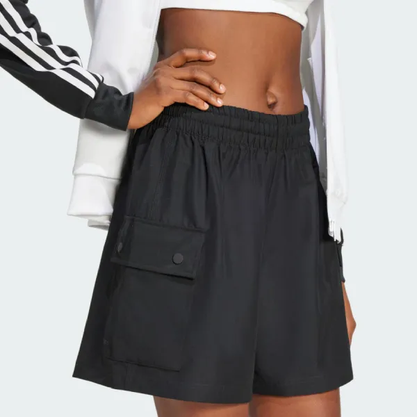 Quần Short Nữ Adidas Essentials Woven High-Waist Cargo Shorts JD1514 Màu Đen Size XS