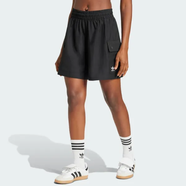 Quần Short Nữ Adidas Essentials Woven High-Waist Cargo Shorts JD1514 Màu Đen Size XS