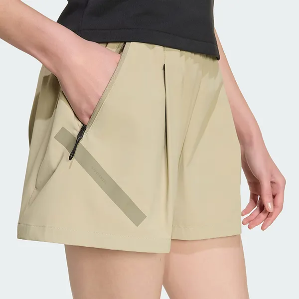 Quần Short Nữ Adidas ZNE Woven Shorts KD8463 Màu Vàng Cát Size L