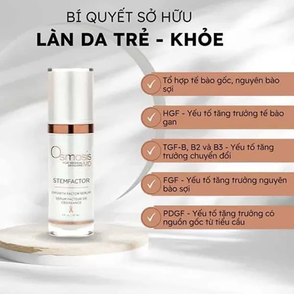 Serum Thúc Đẩy Sản Sinh Cấp Tế Bào Osmosis StemFactor Growth Factor 30ml