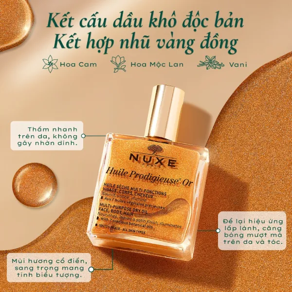 Set Dầu Khô Dưỡng Da Hương Hoa Nuxe Huile Prodigieuse The 3 Prodigieux Dry Oil (3 x 10ml)